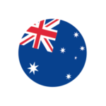 ausbuikt Aus built icon with white text, representing the concept of solar farm cleaning services in Australia.
